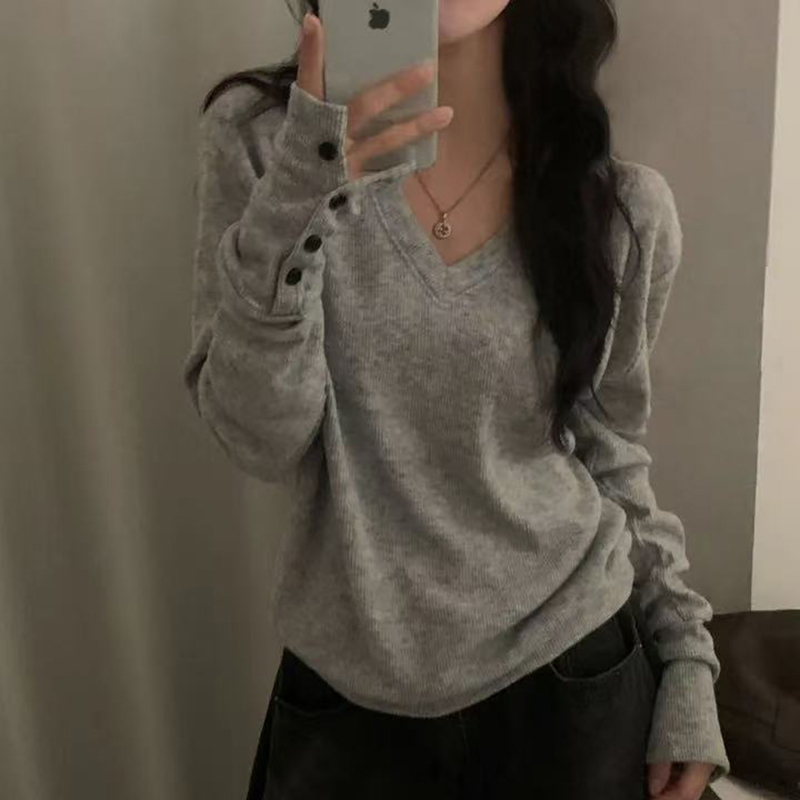 Street Fashion In Korea - MEXZT Streetwear Gray Sweater Women Fashion