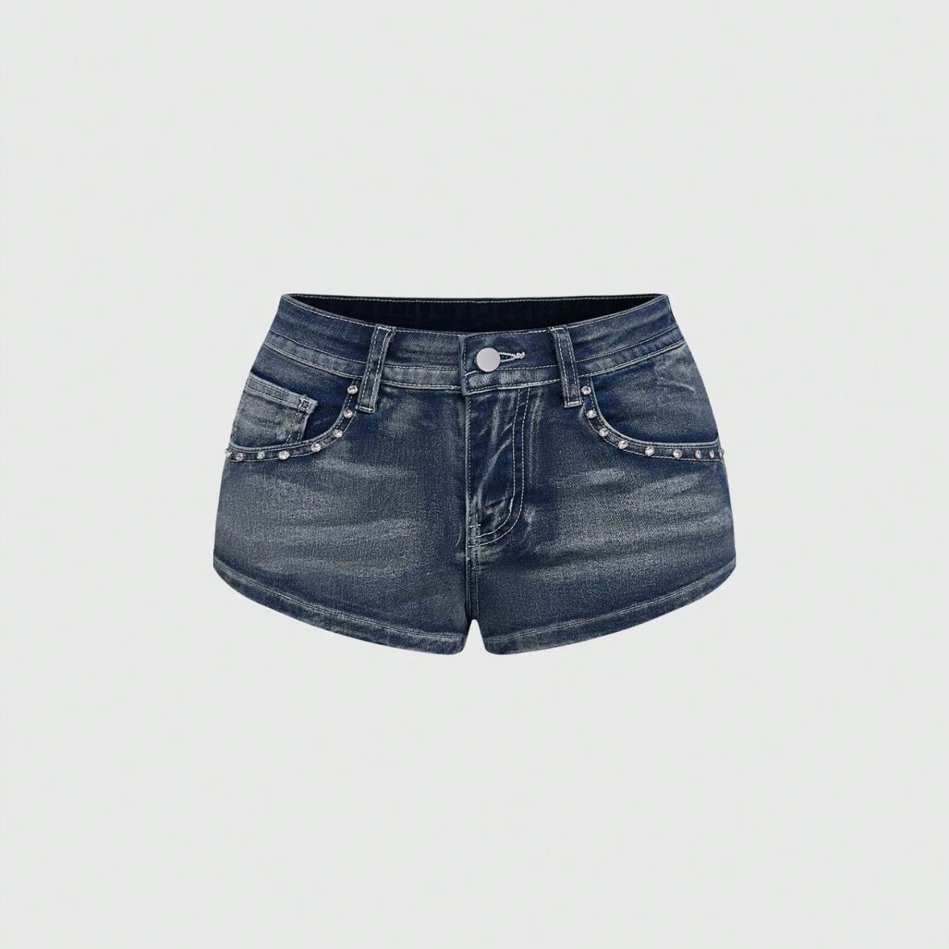 Street Fashion Hot - Summer Rhinestone Embroidered Denim Shorts American