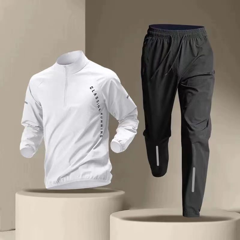 Running Pant Jogger - Men Half Zip Quick Dry Tracksuit