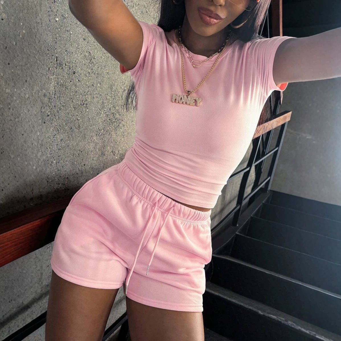 Street Fashion Dance - Fashion Women's 2-piece Slim Fit Short