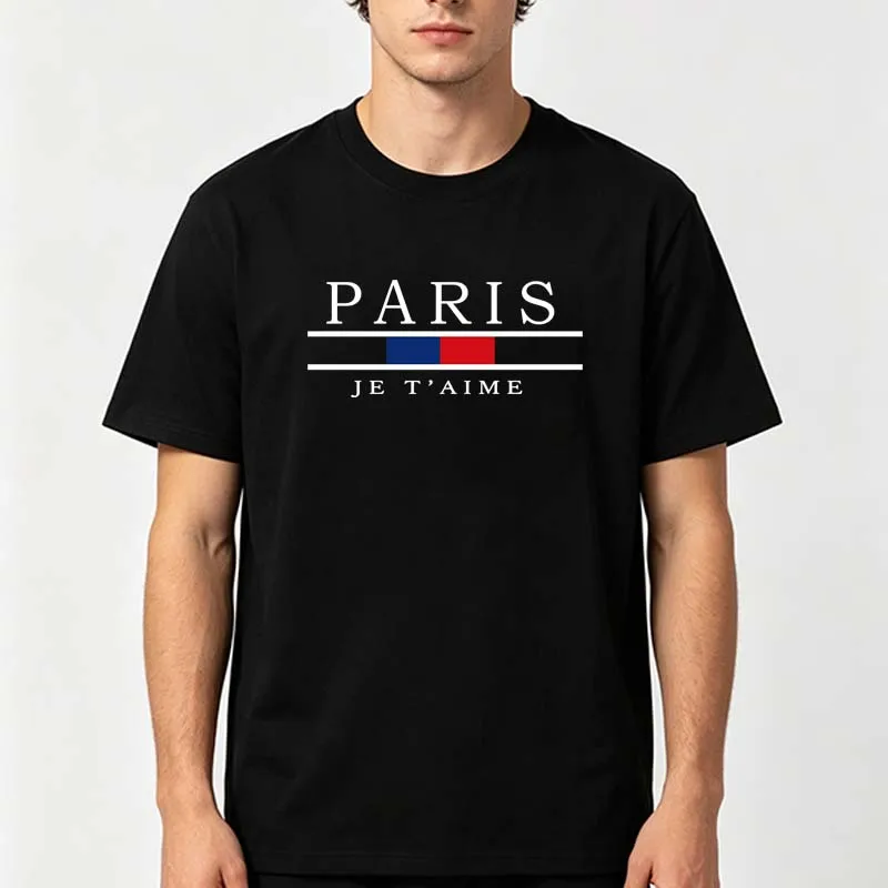 Street Fashion Paris - Paris Graphic Print T-shirts Men Summer