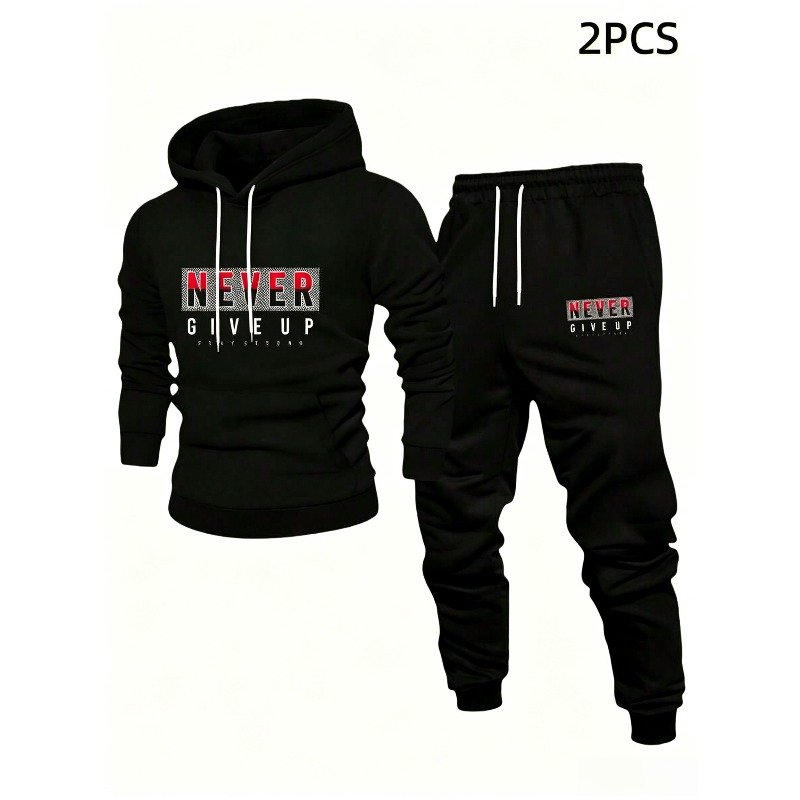 Street Fashion In China - NEVER GIVE UP Alphabet Fashion Printed