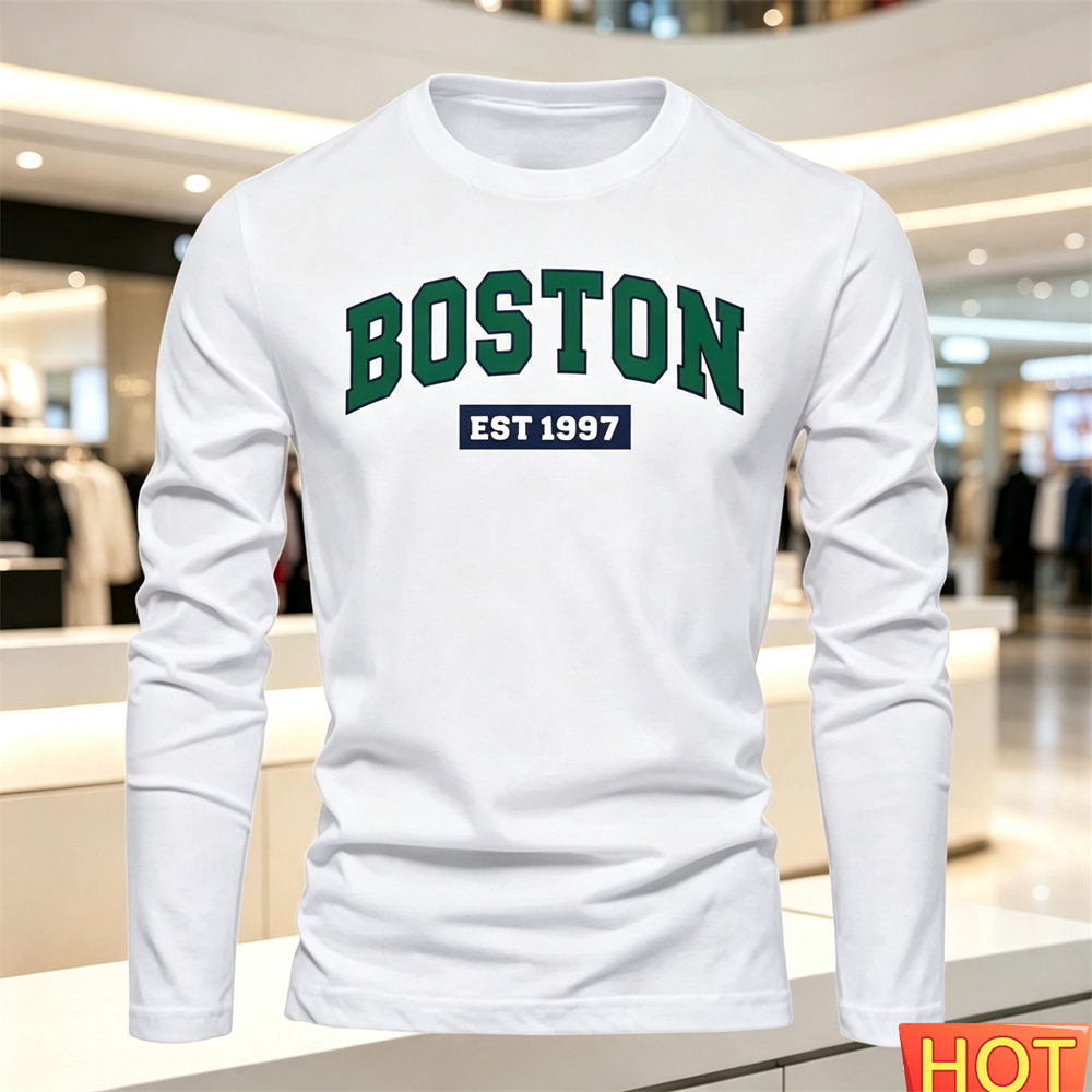 Fashion Streetwear - Autumn Summer Men's long sleeved T-shirt