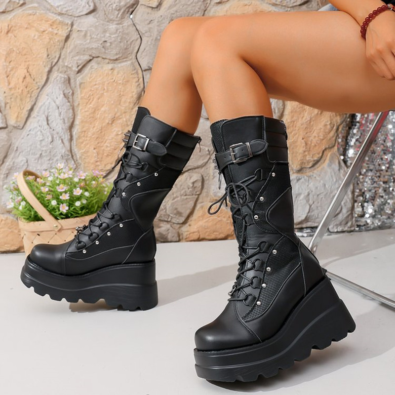 Street Fashion Brand - Brand New Ladies Goth Platform Boots