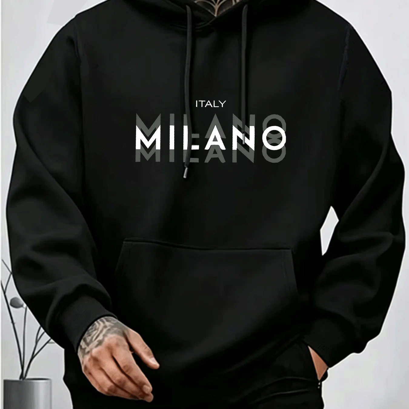 Street Fashion Milano - Men's MILANO Letter Print Hoodie Spring