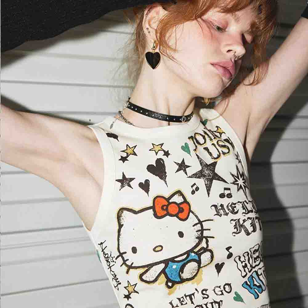 Street Fashion Girl - Sanrio Hello Kitties Women's Cute Lace