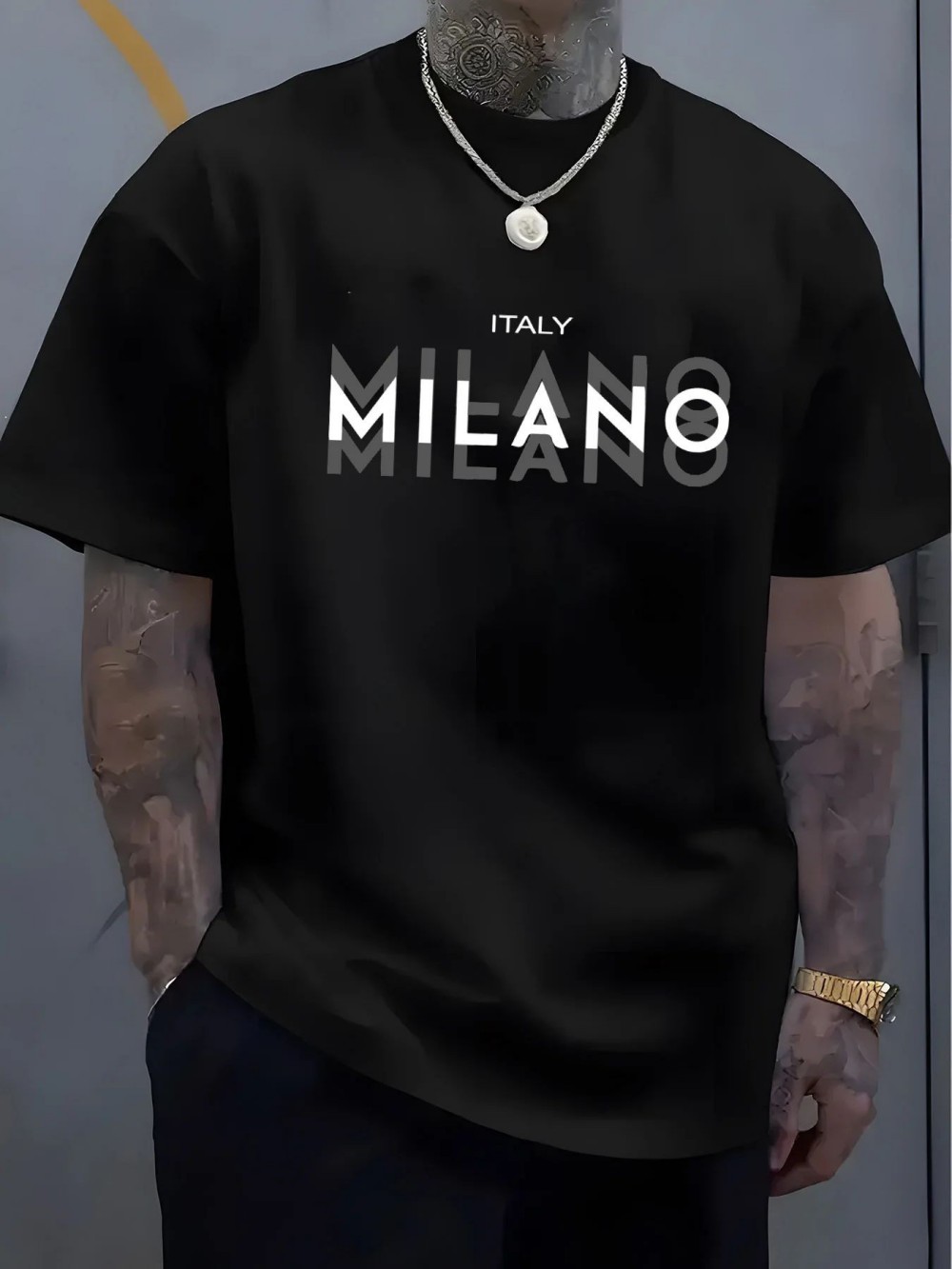 Street Fashion Milano - MILANO Letter-print Men Women Sport T-shirt