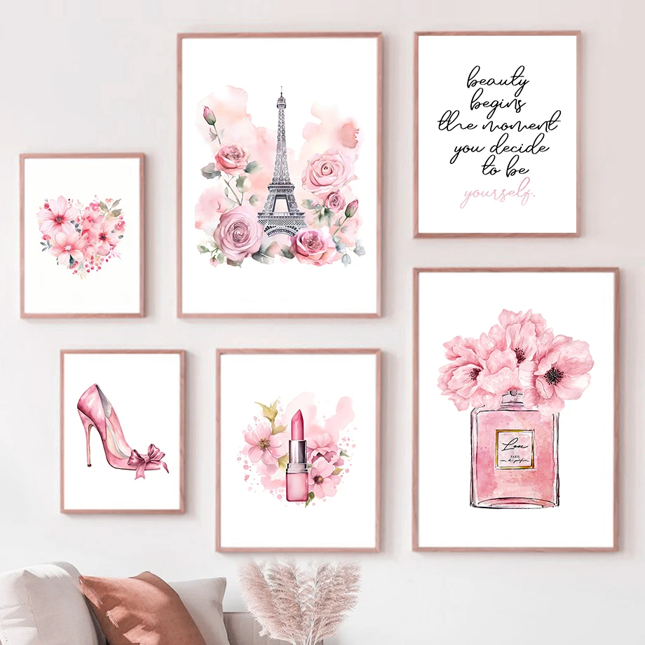 Paris Fashion Art Poster Pink  - Street Fashion Paris review and price