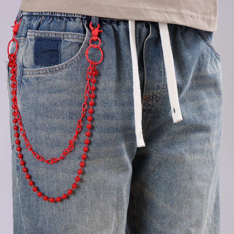 Bright Red Beaded Multi‑Layer  - Street Fashion Girl review and price