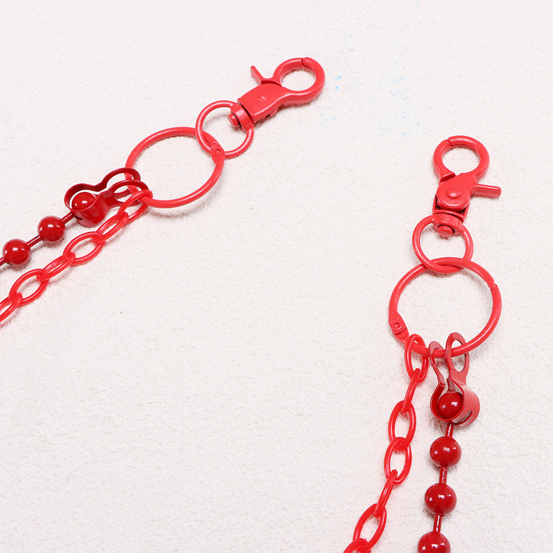 Bright Red Beaded Multi‑Layer  - Street Fashion Girl review and price