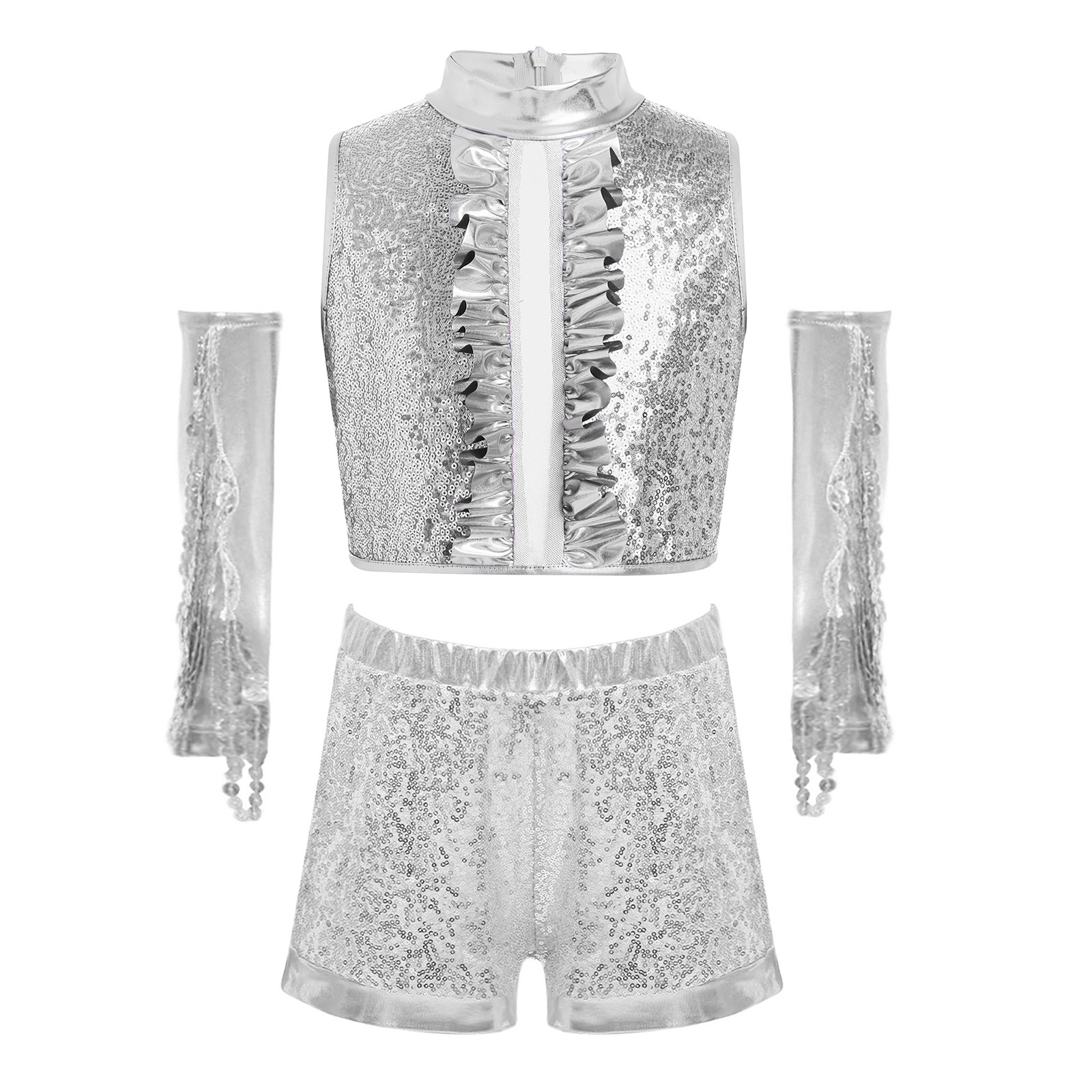 Kids Sparkling Metallic Sequin - Street Fashion Dance review and price