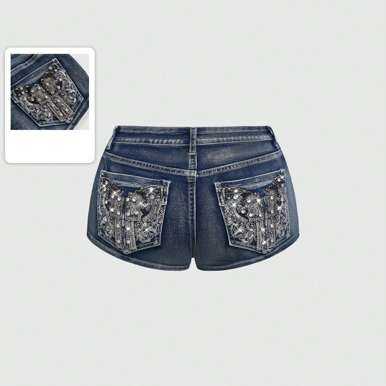 Summer Rhinestone Embroidered  - Street Fashion Hot review and price