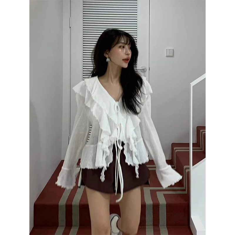 MEXZT Cropped White Shirts Wom - Street Fashion In Korea review and price