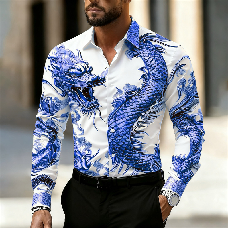 Men's Shirt Long Sleeve Shirt  - Street Fashion In Chinese review and price