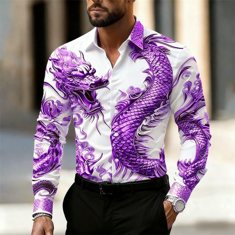 Men's Shirt Long Sleeve Shirt  - Street Fashion In Chinese review and price