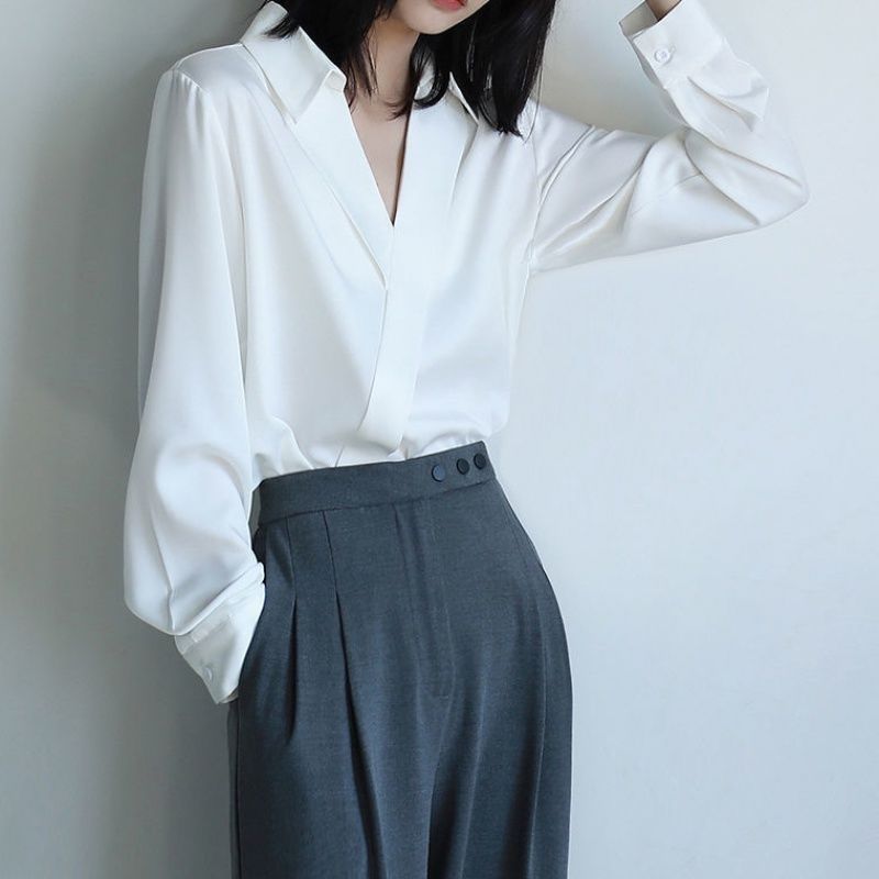 Gidyq Women Black Chiffon Shir - Street Fashion In Korea review and price