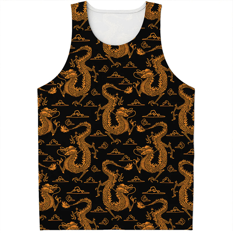 Chinese Dragon Pattern Tank To - Street Fashion In Chinese review and price
