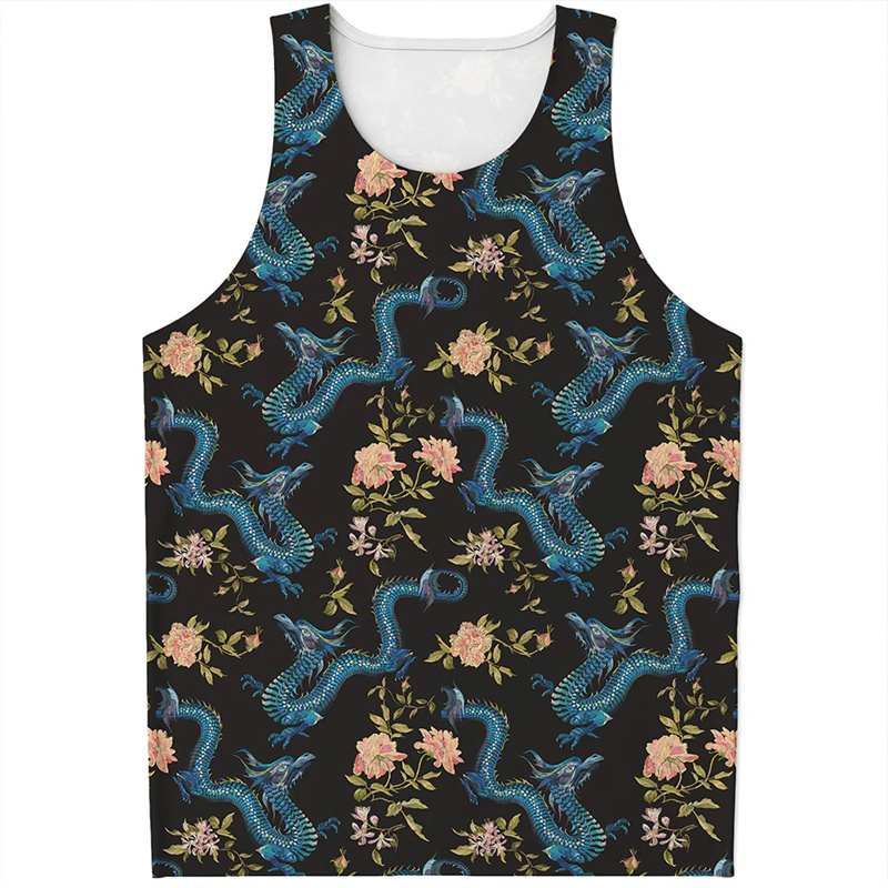 Chinese Dragon Pattern Tank To - Street Fashion In Chinese review and price