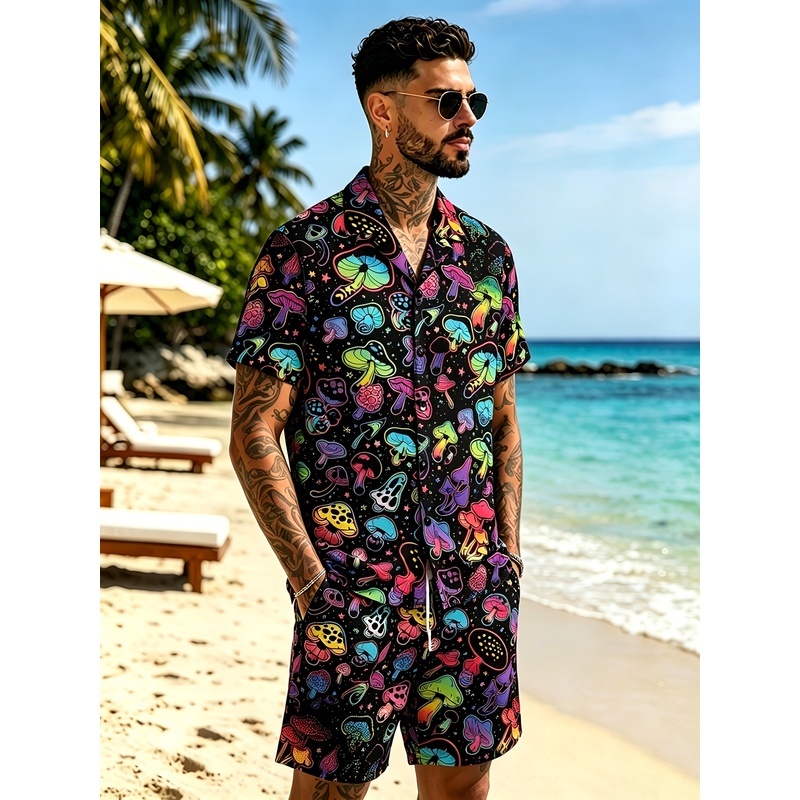 Men's Fashion 3D Mushroom prin - Fashion Streetwear review and price