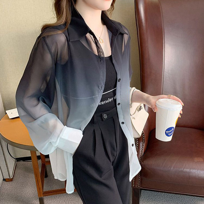 Fashion Gradient Color Chiffon - Street Fashion In Korea review and price