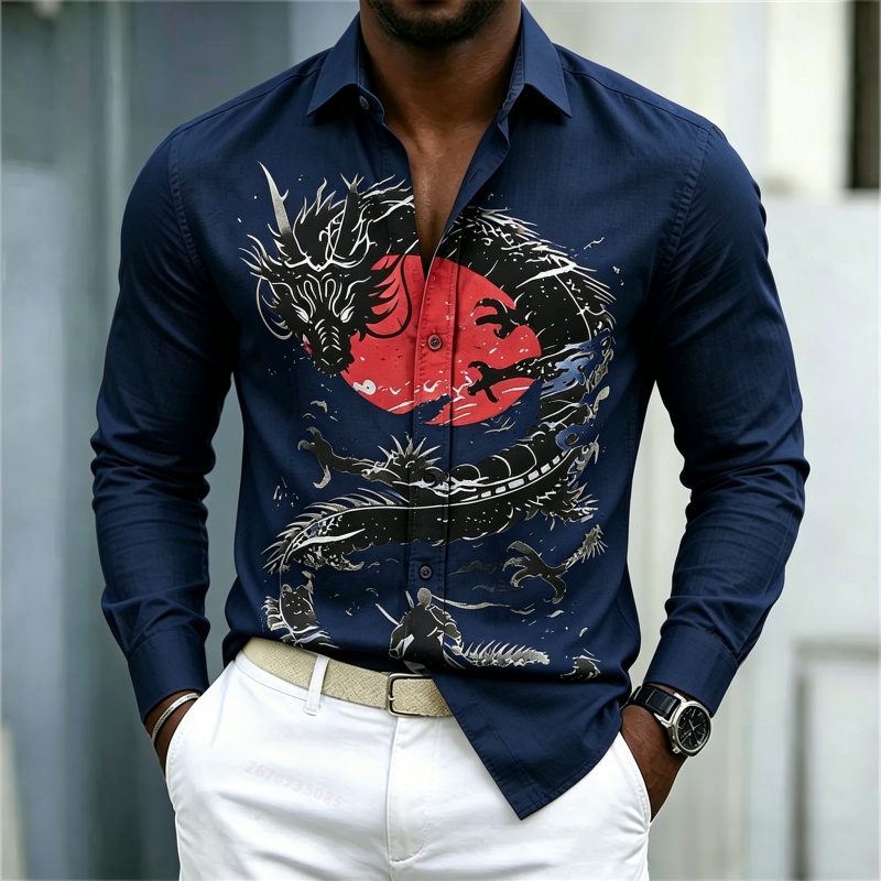 2026 New Men's Shirt White Bla - Fashion Streetwear review and price