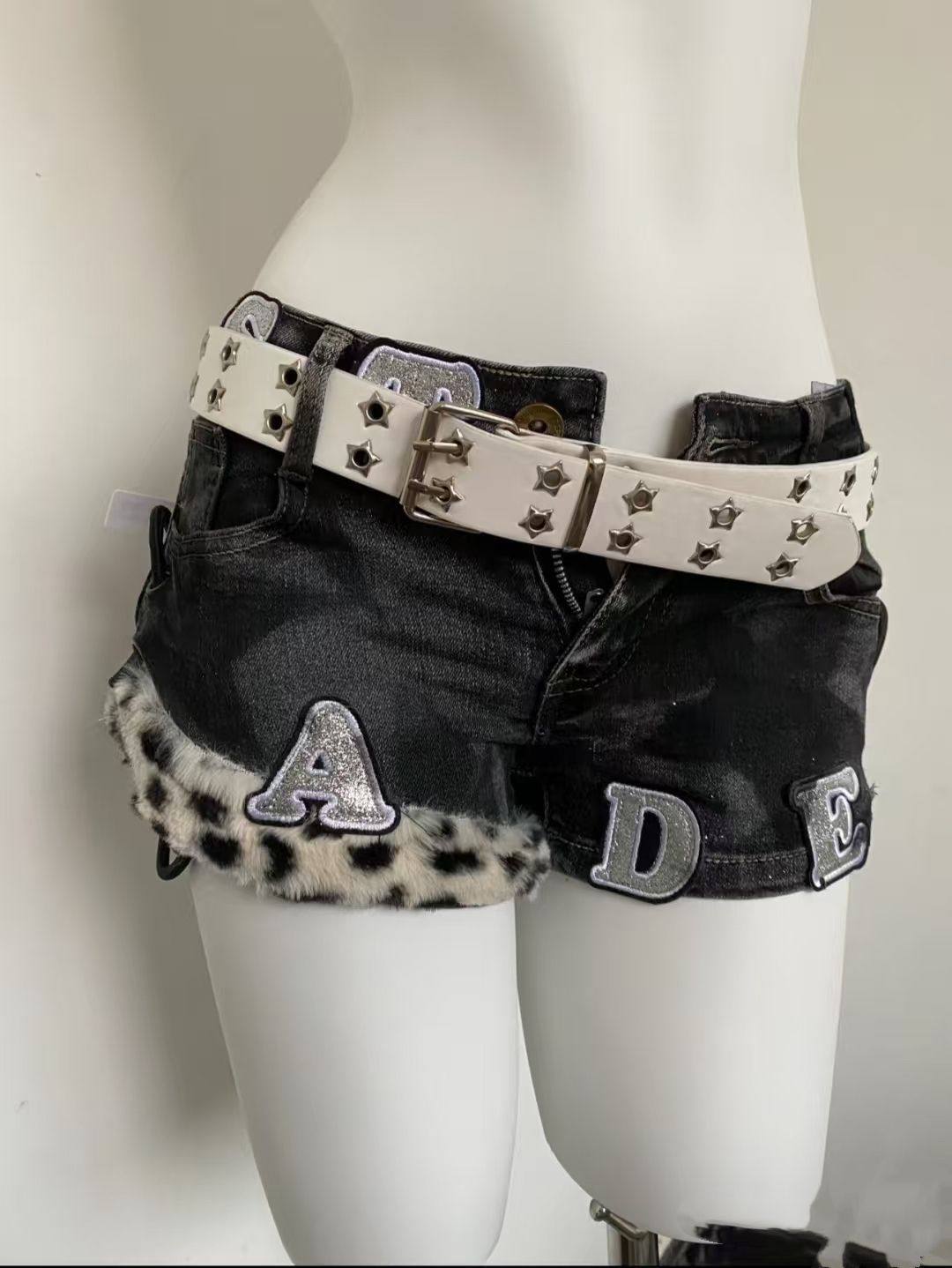 Y2k Embroidered Patch Denim Sh - Street Fashion Hot review and price
