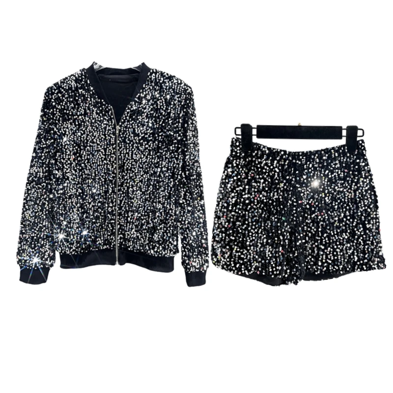 Premium Sequined Coat Women's  - Street Fashion Jacket review and price
