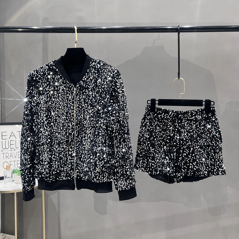 Premium Sequined Coat Women's  - Street Fashion Jacket review and price