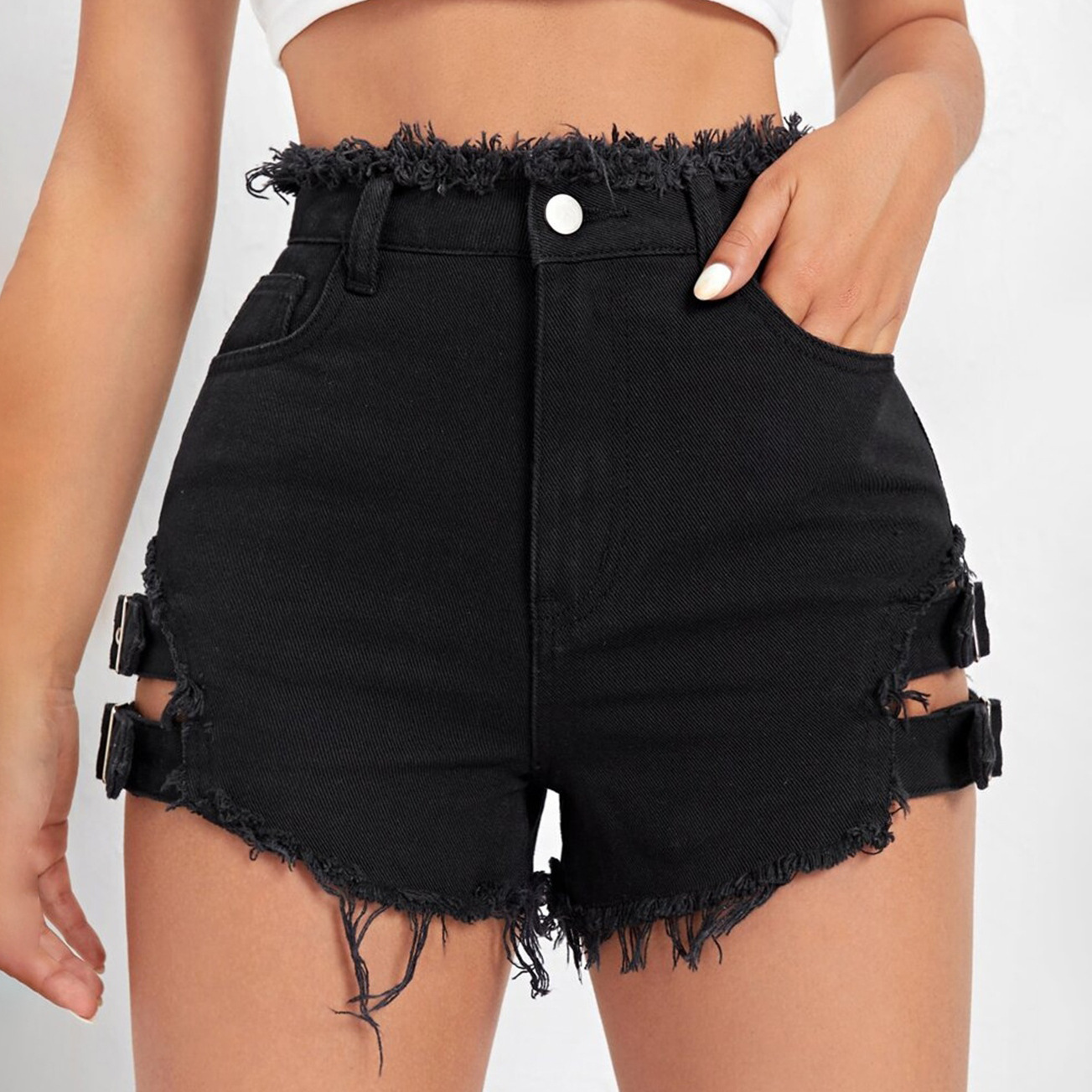 Women High Waist Denim Shorts  - Street Fashion Hot review and price