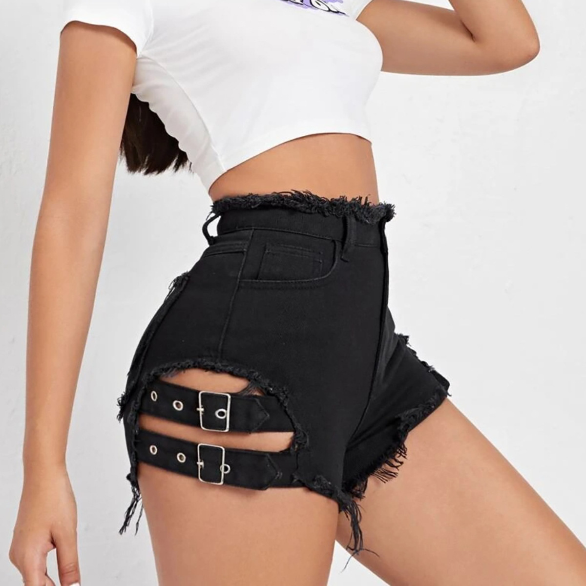 Women High Waist Denim Shorts  - Street Fashion Hot review and price