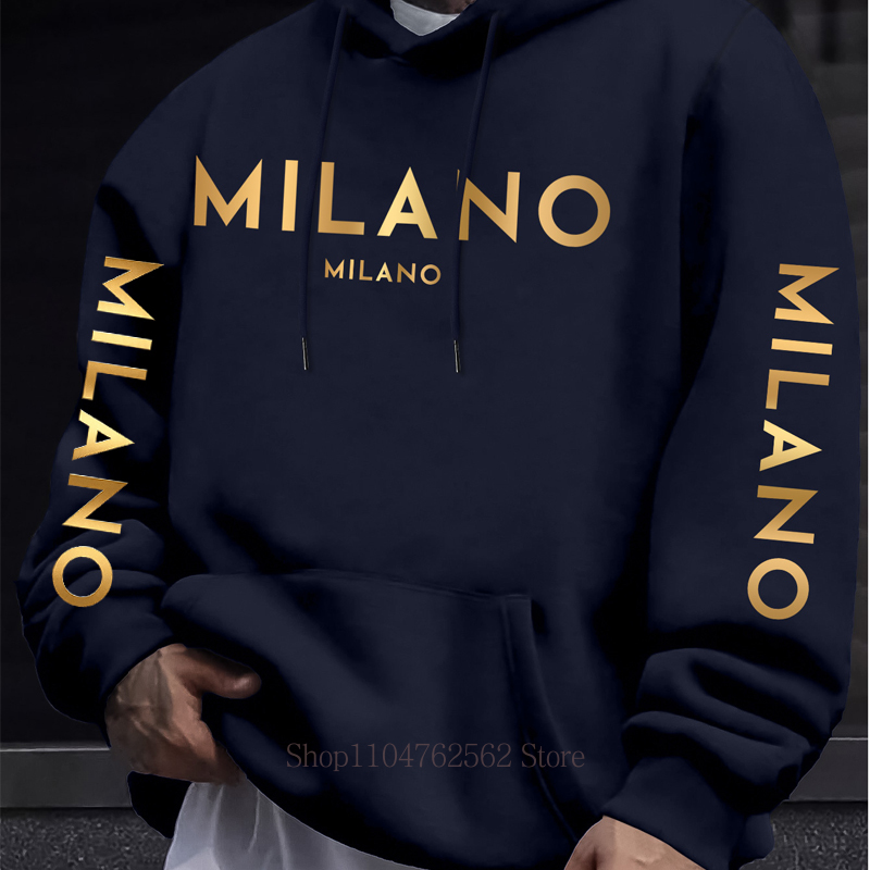 Milano Letter Print Hoodie for - Street Fashion Milano review and price