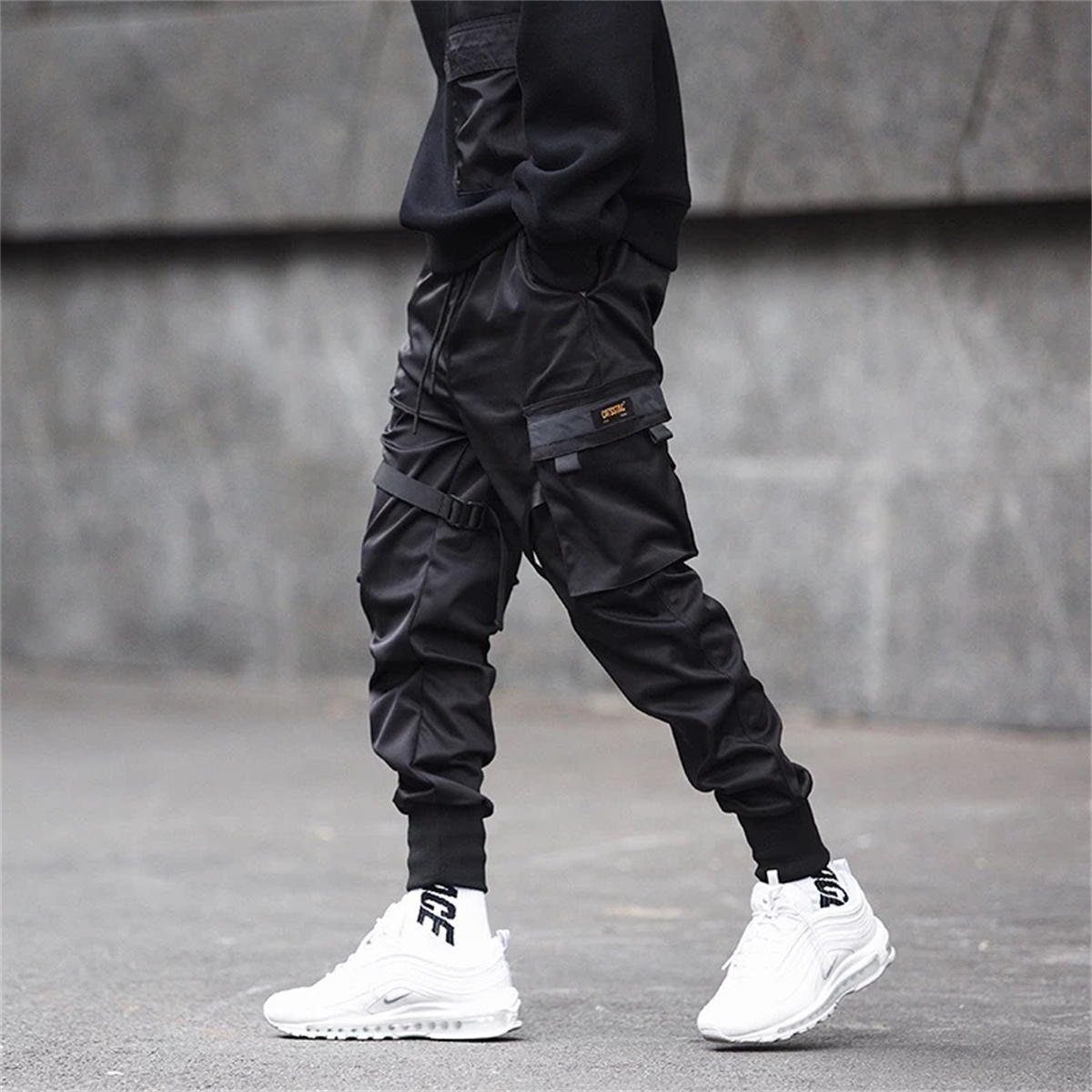 Black Hip Hop Cargo Pants Summ - Street Fashion In Korea review and price