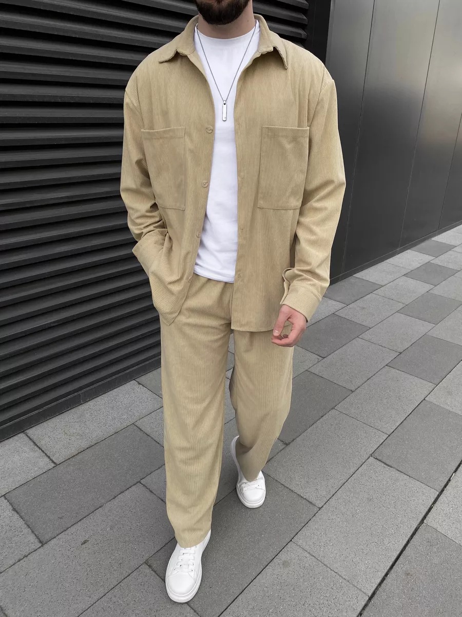 Men's corduroy two-piece outfi - Street Fashion In China review and price