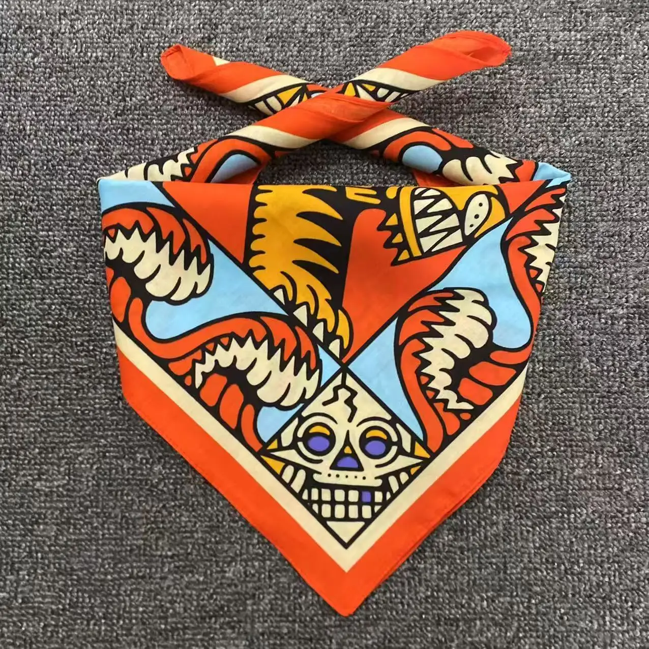 Digital Printed Retro Bandana  - Street Fashion Dance review and price