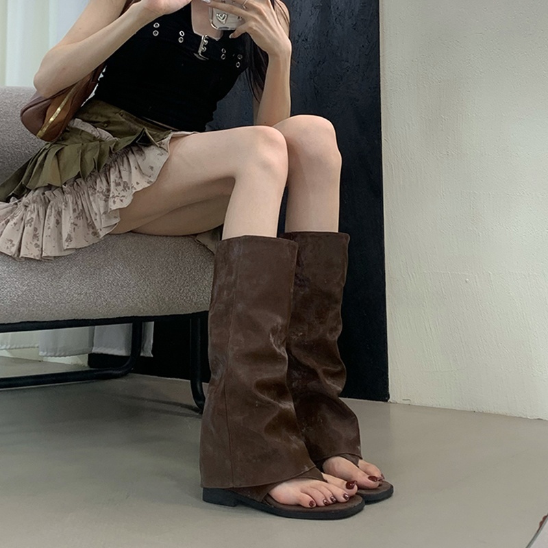 Hollow Out Women's Boots Velve - Street Fashion In Korea review and price