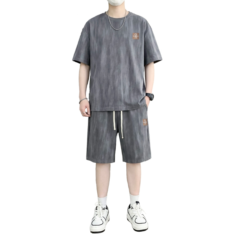 【T-Shirt + 5-Point Shorts】Men' - Street Fashion In China review and price