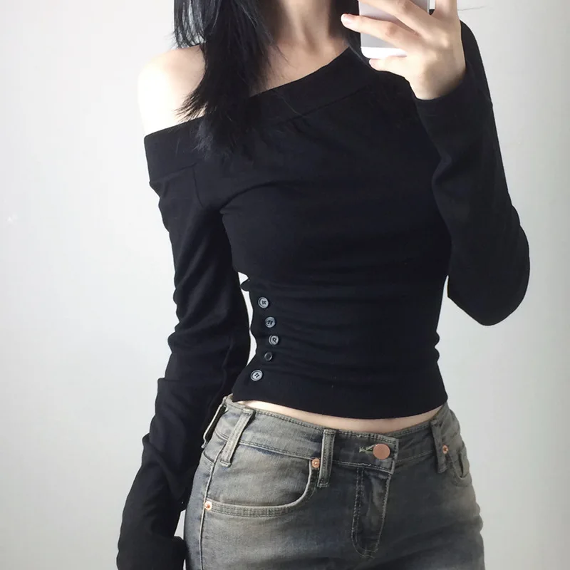 Y2K Vintage Pleated Button T-S - Fashion Streetwear review and price