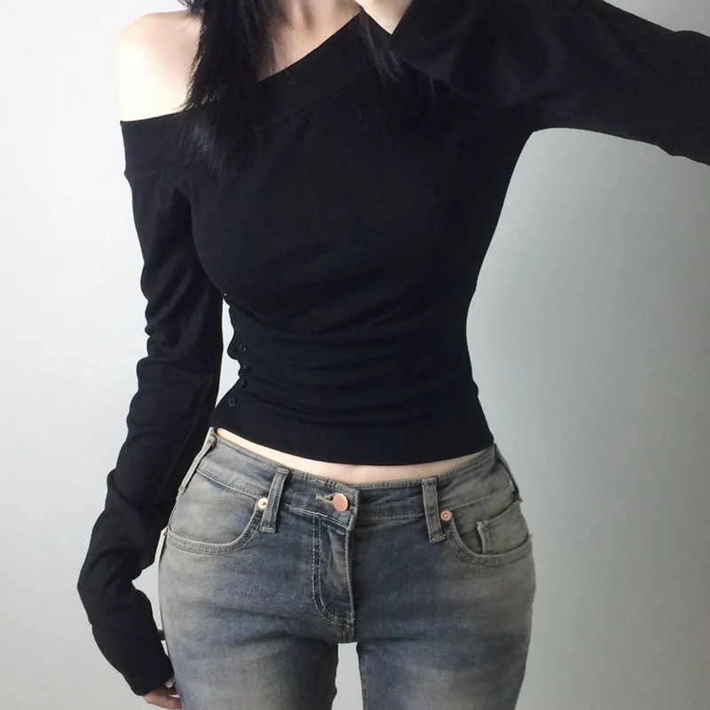 Y2K Vintage Pleated Button T-S - Fashion Streetwear review and price