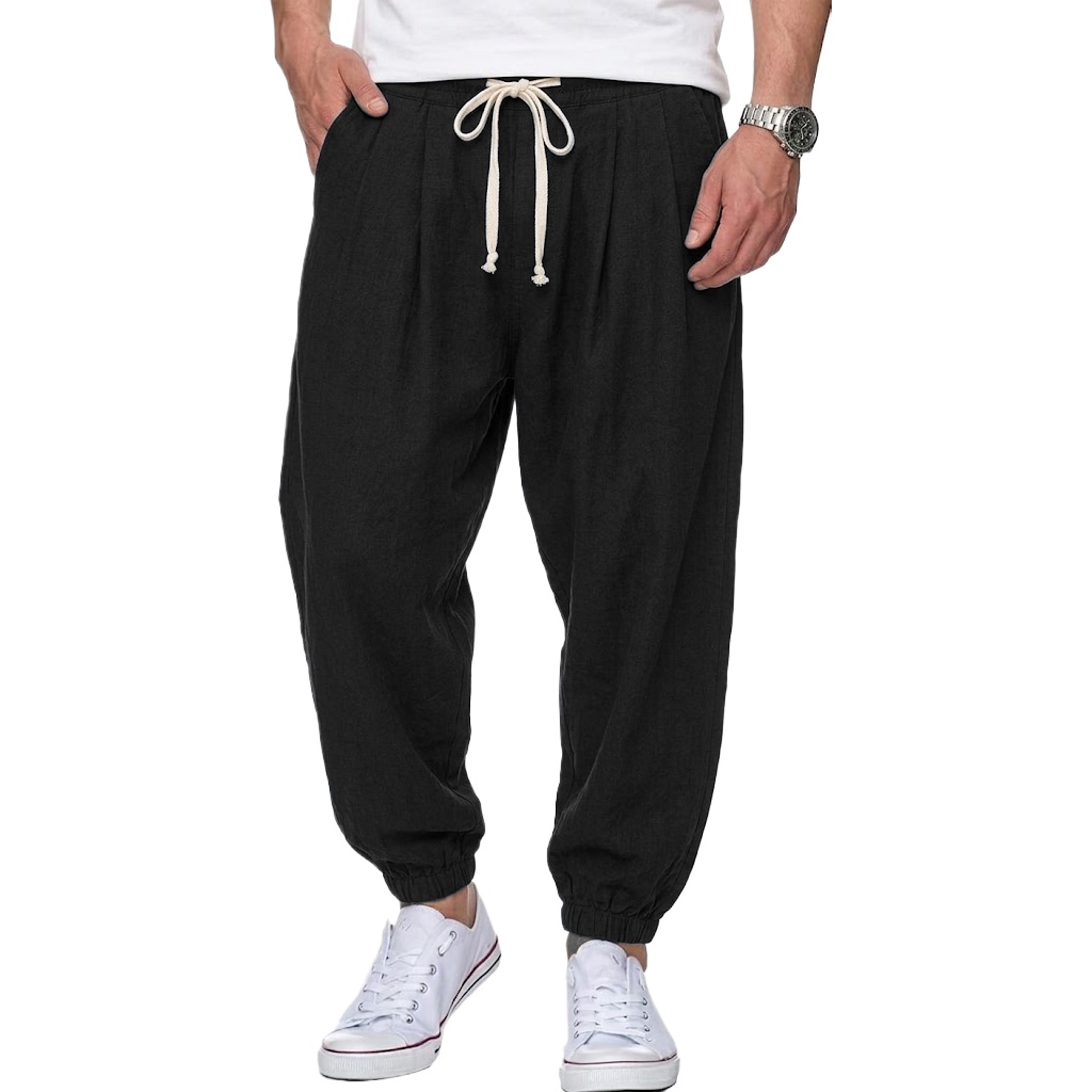 Men's Cotton Linen Pants Korea - Street Fashion In Korea review and price