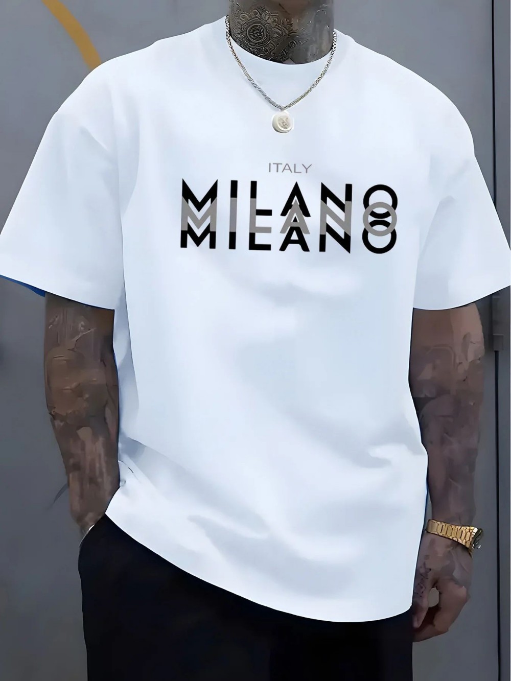 MILANO Letter-print Men Women  - Street Fashion Milano review and price