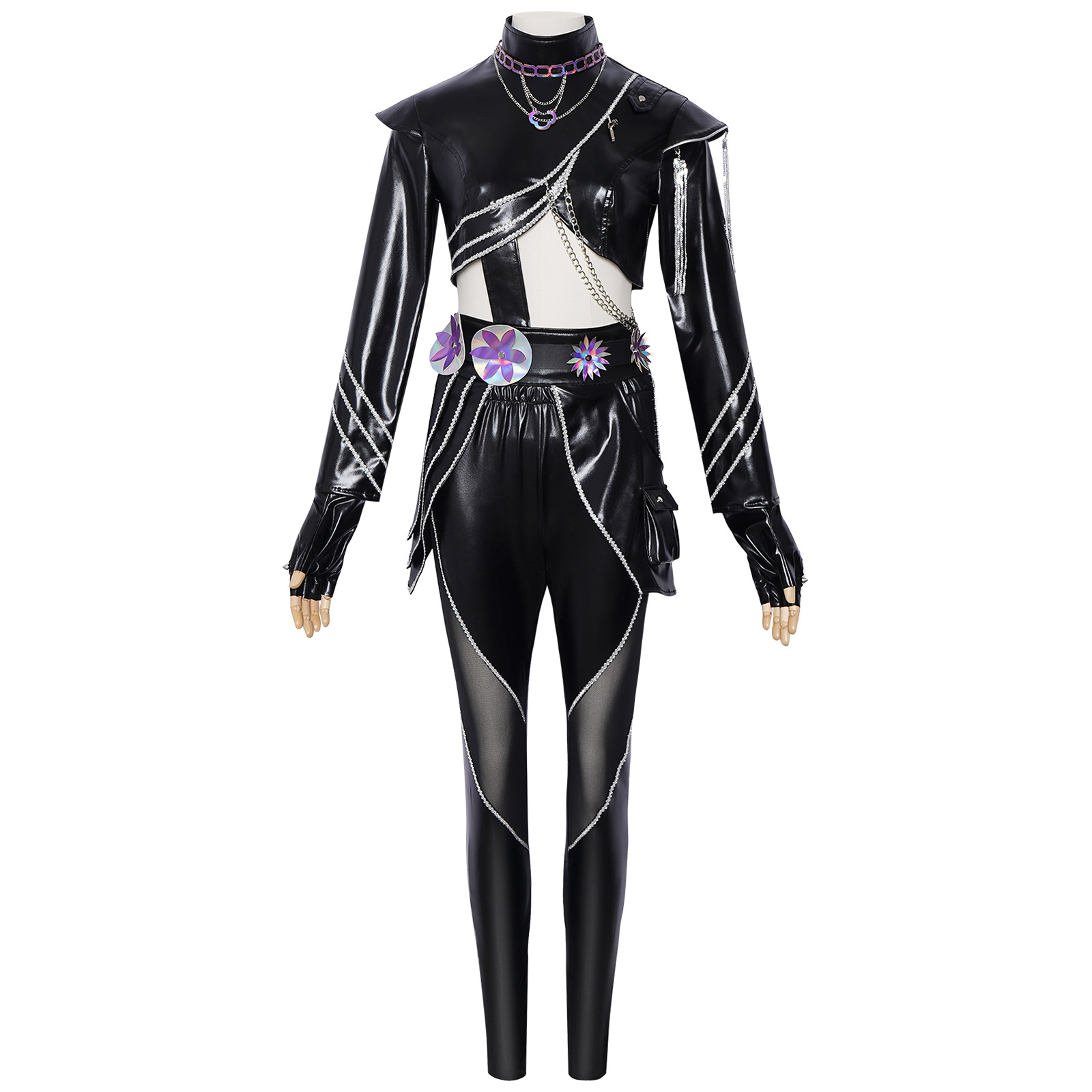 Kpop Outfits Women Black Purpl - Street Fashion Dance review and price