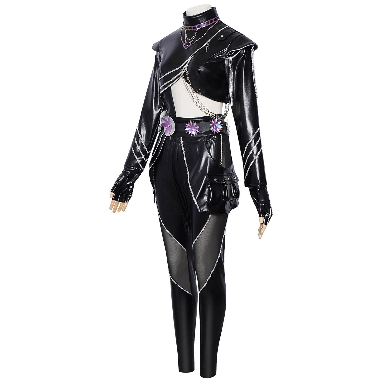 Kpop Outfits Women Black Purpl - Street Fashion Dance review and price